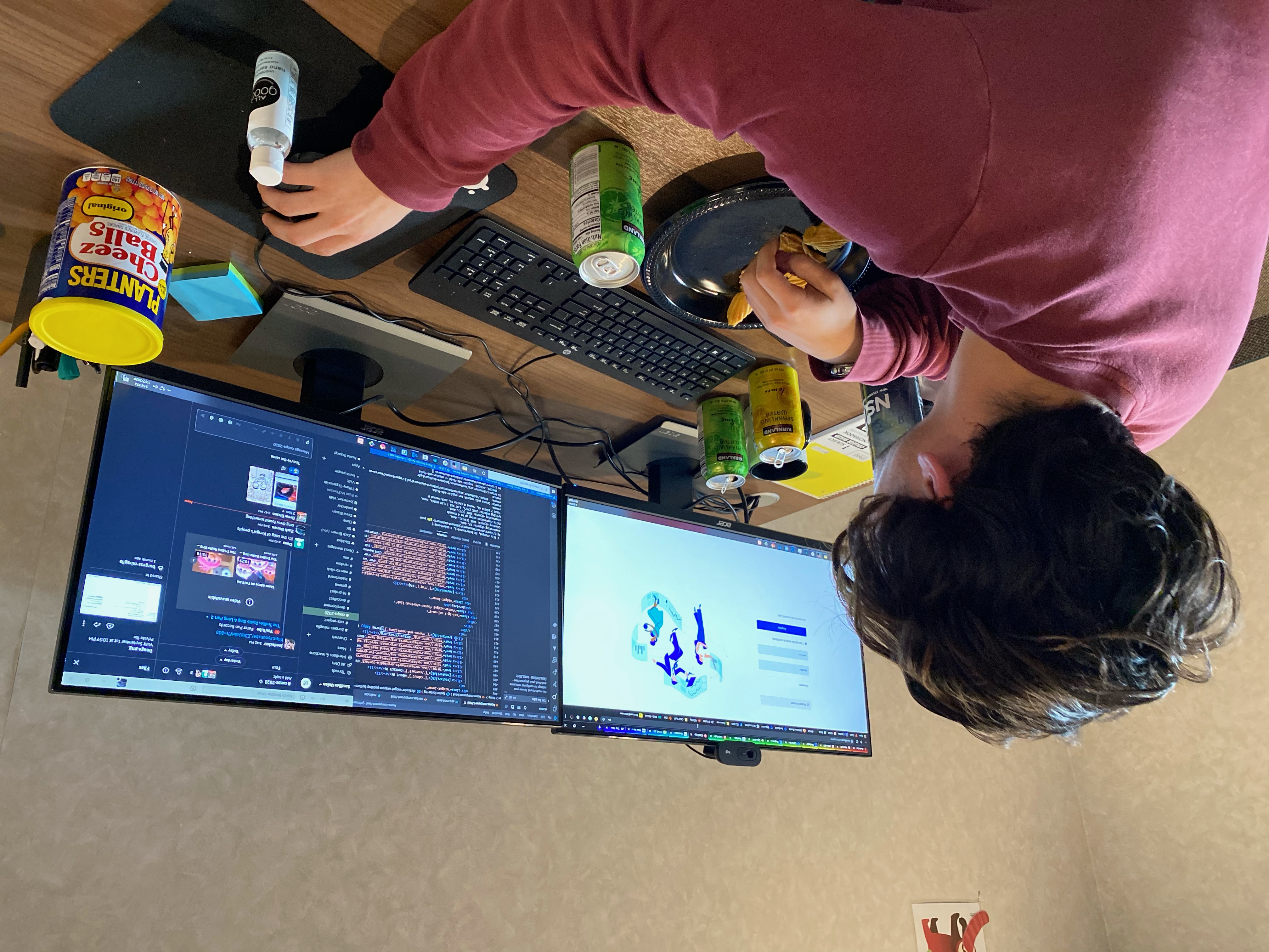 Software developer coding at SandBox Union Rochester office - enterprise development
